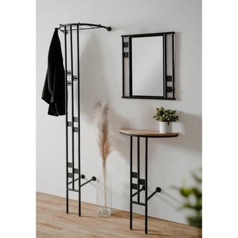 Predsieňová zostava CARBY dub artisan/čierna 1