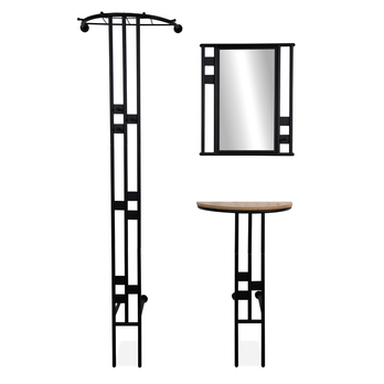 Predsieňová zostava CARBY dub artisan/čierna 2