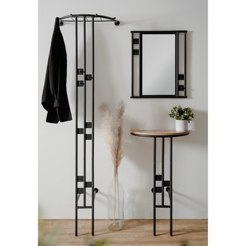 Predsieňová zostava CARBY dub artisan/čierna 3