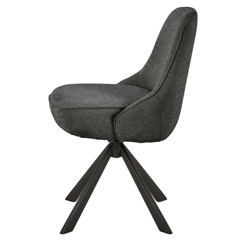 Jedálenská stolička CARLTON tmavosivá/matná čierna 3