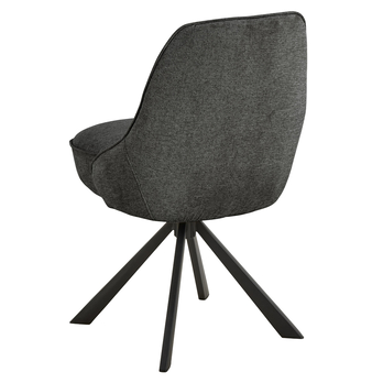 Jedálenská stolička CARLTON tmavosivá/matná čierna 4