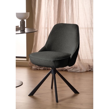 Jedálenská stolička CARLTON tmavosivá/matná čierna 9