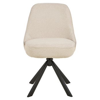 Jedálenská stolička CARLTON béžová/matná čierna 2