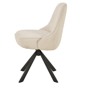 Jedálenská stolička CARLTON béžová/matná čierna 3