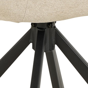 Jedálenská stolička CARLTON béžová/matná čierna 8