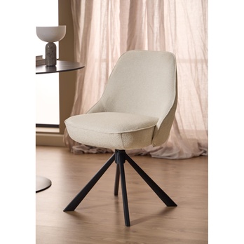 Jedálenská stolička CARLTON béžová/matná čierna 9