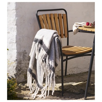 Pléd CARMEL sivá/biela 2