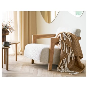 Pléd CARMEL hnedá/biela 1