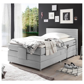 Posteľ boxspring CARMEN 1 svetlosivá, 120x200 cm 1