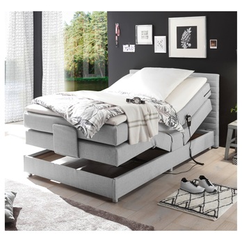 Posteľ boxspring CARMEN 1 svetlosivá, 120x200 cm 2