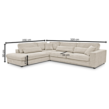 Sedacia súprava CARMEX ľavá, béžová 3