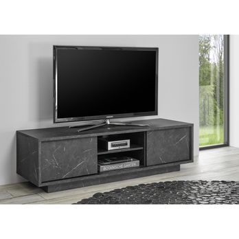 TV komoda CARRARA 2 čierny mramor 1