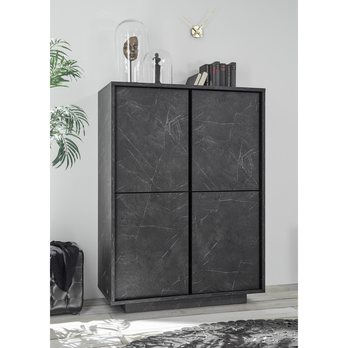 Komoda CARRARA 5 čierny mramor 1