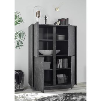 Komoda CARRARA 5 čierny mramor 3