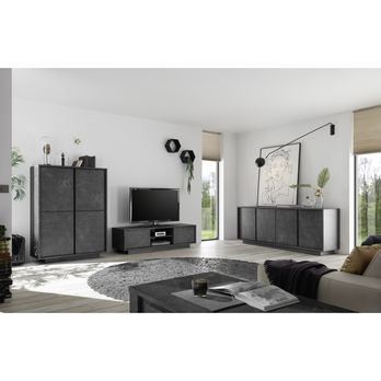 Komoda CARRARA 5 čierny mramor 4