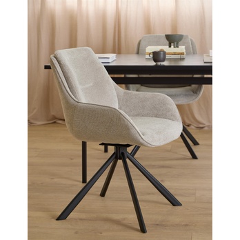 Jedálenská stolička CARRIE piesková/matná čierna 8