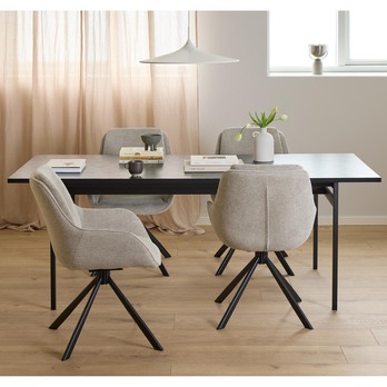 Jedálenská stolička CARRIE piesková/matná čierna 1