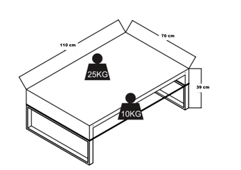 Konferenčný stolík CARTER 2 dub/oceľ/sklo 5