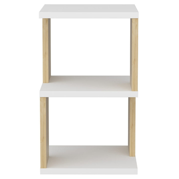 Nočný stolík CARTER biela/dub 2