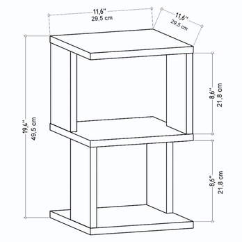 Nočný stolík CARTER biela/dub 5