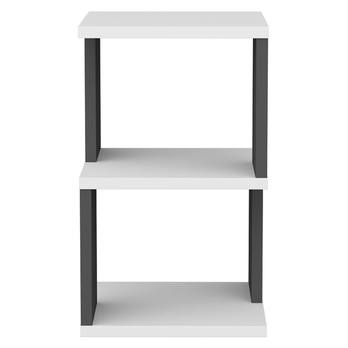 Nočný stolík CARTER biela/antracitová 2