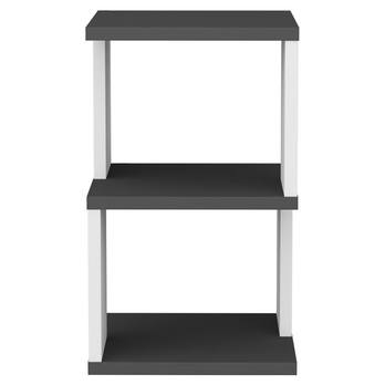 Nočný stolík CARTER antracitová/biela 2