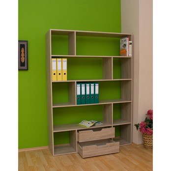 Regál/knižnica CARUSO dub sonoma 4