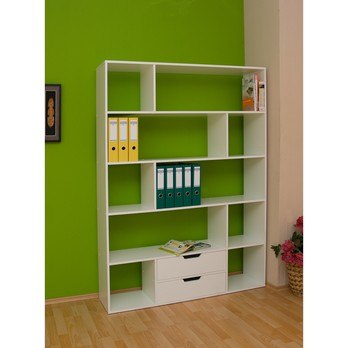 Regál/knižnica CARUSO biela 1