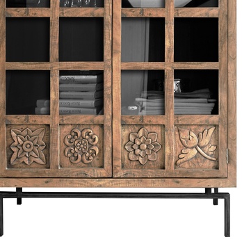 Vitrína  CARVING hnedá 2