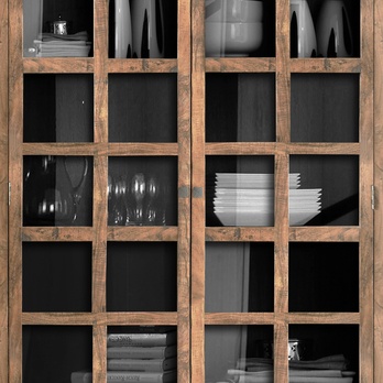 Vitrína  CARVING hnedá 3