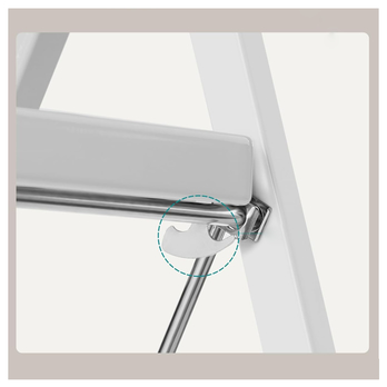 Skladacie schodíky CASA biela/čierna, 3 stupne 5