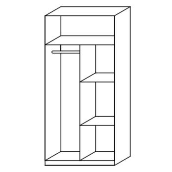 Šatníková skriňa CASE 3731 biela 2