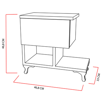 Prístavný stolík CAST biela 3
