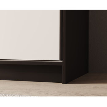 Šatníková skriňa CASTO čierna/biela 2