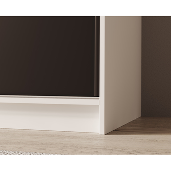 Šatníková skriňa CASTO biela/čierna 3