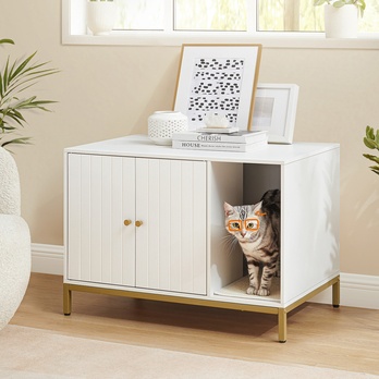 Skrinka na mačaciu toaletu CAT 4 biela 1