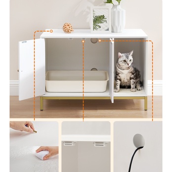 Skrinka na mačaciu toaletu CAT 4 biela 4