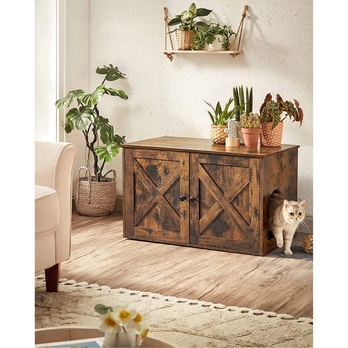 Skrinka na mačaciu toaletu CAT rustikálna hnedá 1