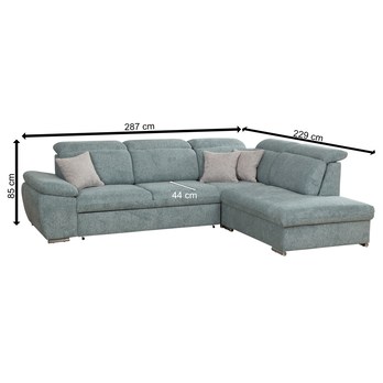 Sedacia súprava CATALINA pravá, zelená 3