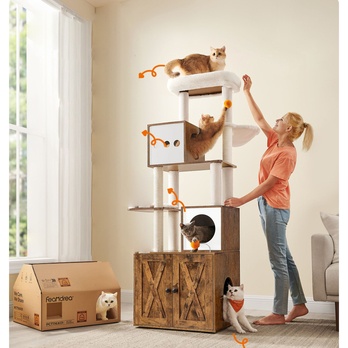 Mačacie škrabadlo CATNAP 3 hnedá/biela 1