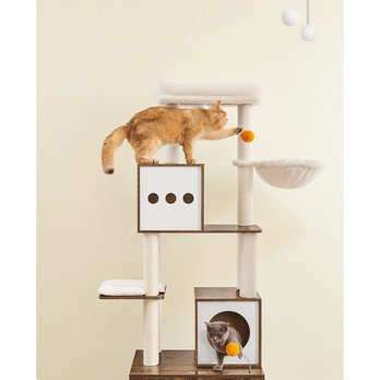 Mačacie škrabadlo CATNAP 3 hnedá/biela 3