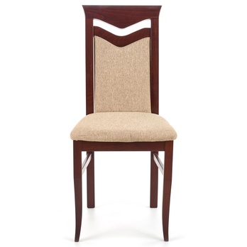 Jedálenská stolička CATRUNI orech tmavý/béžová 1