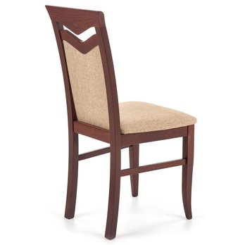 Jedálenská stolička CATRUNI orech tmavý/béžová 3