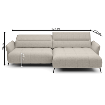 Sedacia súprava CAVANI F S pravá, béžová 2