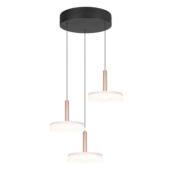 Závesné LED svietidlo CELESTE čierna/kávová, šírka 35 cm 1