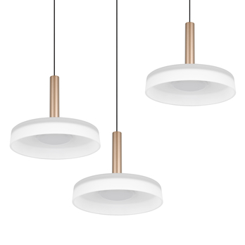 Závesné LED svietidlo CELESTE čierna/kávová, šírka 35 cm 3