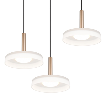 Závesné LED svietidlo CELESTE čierna/kávová, šírka 35 cm 5