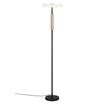 Stojacia LED lampa CELESTE čierna/kávová 1
