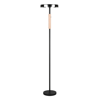 Stojacia LED lampa CELESTE čierna/kávová 2