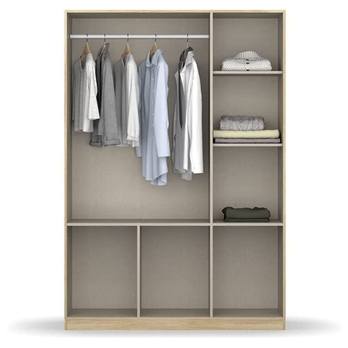 Šatníková skriňa CELIA 3123 biela/biela vysoký lesk 2